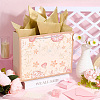 1Pc Flower Printed Paper Gift Bags with Rope Handle ABAG-SP0001-30C-3