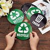 6Pcs 2 Styles PVC Garbage Recycle Trash sign stickers DIY-WH0043-40-3