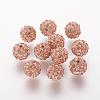 Polymer Clay Rhinestone Beads RB-K050-8mm-C28-1