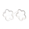 201 Stainless Steel Flower Stud Earring with 316 Stainless Steel Pin for Women STAS-K241-18S-1