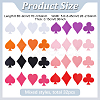 32Pcs Playing Cards Element Cotton Embroider Thread Iron on/Sew On Patches PATC-WH0023-90-2