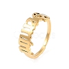Ion Plating(IP) 304 Stainless Steel Constellation Open Cuff Ring for Women RJEW-C097-01G-10-1