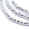 Electroplate Non-magnetic Synthetic Hematite Beads Strands G-L487-C-10-2