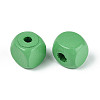Spray Painted Wooden Beads WOOD-P021-01C-28-2