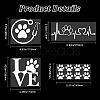8 Sheets 4 Style Waterproof Heart & Bear Paw Pattern PET Car Decals Stickers STIC-GF0001-03B-2