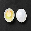 Mocha Fluorescent Style Glass Rhinestone Cabochons GGLA-M005-01B-001MK-3
