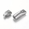 Tarnish Resistant Smooth Surface 304 Stainless Steel Rectangle Magnetic Clasps STAS-I045-08-3