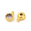 Brass Pave Cubic Zirconia Pendants KK-H204-03G-03-2