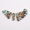 Assembled Synthetic Bronzite and Gemstone Beads Strands G-P298-D01-3