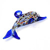 Handmade Silver Foil Lampwork Big Pendants LS-LAMP-T023-13B-2