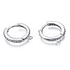 Brass Micro Pave Cubic Zirconia Huggie Hoop Earring Findings KK-T063-013P-NF-2