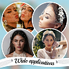 Vintage Polyester Rhinestone Mesh Face Veils for Women AJEW-WH0596-182A-5