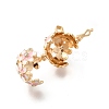 Alloy Crystal Rhinestone Bead Cage Pendants ENAM-M047-02G-B-4