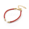 Adjustable Nylon Cord Bracelet Making MAK-F026-B01-G-1