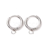 Tarnish Resistant Stainless Steel Huggie Hoop Earring Findings X-STAS-J400-36P-1