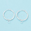 201 Stainless Steel Huggie Hoop Earring Findings STAS-P283-01N-S-1