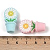 Flower Food Grade Silicone Focal Beads SIL-A011-03A-3