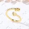 Brass Cuff Rings for Women RJEW-U044-P-1