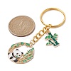 Panda & Bamboo Alloy Enamel Pendant Keychains KEYC-JKC00629-04-2