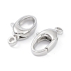 Anti-Tarnish Rhodium Plated 925 Sterling Silver Swivel Clasps STER-K173-23P-2