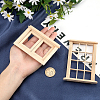 2Pcs 2 Styles Mini-Display Wood Windows DJEW-OC0001-12-3