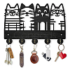 Wood & Iron Wall Mounted Hangers HJEW-WH0055-066-1