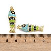 Brass Enamel Pendants X1-KK-L241-23G-02-3