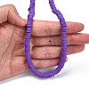 Handmade Polymer Clay Beads Strands CLAY-R089-6mm-013-4