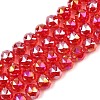 Transparent Electroplate Glass Beads Strands EGLA-N002-34C-B15-1