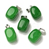Dyed Natural White Jade Pendants G-Z067-03P-02-2