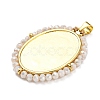 Brass with Glass Pendants KK-G472-05G-01-2
