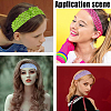 30Pcs 10 Colors Polyester Crochet Elastic Headbands OHAR-GF0001-33A-5