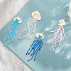 8Pcs 4 Colors Synthetic Turquoise & Blue Spinel & Natural Howlite & Rose Quartz & Magnesite Starfish & Glass Seed Beaded Jellyfish Big Pendants FIND-SC0021-21-7