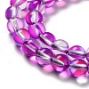 Synthetic Moonstone Beads Strands G-P528-J01-06-3