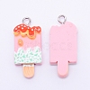 Resin Pendants RESI-WH0009-62-1