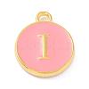 Golden Plated Alloy Enamel Charms X-ENAM-Q437-14I-1