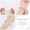 1Pc Stainless Steel Grooved Bangles STAS-UN0042-50B-P-4