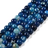 Natural Striped Agate/Banded Agate Beads Strands G-A246-8mm-07-2