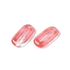 Cherry Quartz Glass Oval Pendants G-N342-105D-2
