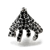 Brass Micro Pave Black Cubic Zirconia Beads KK-V011-26P-1