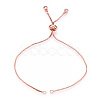 Rack Plating Adjustable Brass Slider Bracelet Making MAK-R025-02RG-1-1