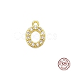 Real 18K Gold Plated 925 Sterling Silver Micro Pave Clear Cubic Zirconia Charms STER-P054-10G-O-1