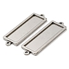 Non-Tarnish 201 Stainless Steel Cabochon Connector Settings STAS-F296-07P-3