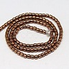 Electroplate Non-magnetic Synthetic Hematite Beads Strands X-G-J163-3x3mm-01-2