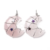 Natural Rose Quartz Pendants G-B023-01P-03-2
