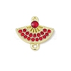 Alloy Rhinestone Fan Connector Charms PALLOY-R151-31G-02-1