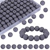 80Pcs Round Silicone Focal Beads SIL-SZ0001-24-22-1