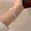 ABS Plastic Pearl Beaded Stretch Bracelet for Women WGD81E8-06-1