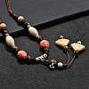 Ethnic Style Alloy & Porcelain Ceramic Beads Pendant Tassel Y Necklaces LS-NJEW-D308-03A-5