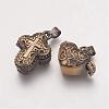 Brass Prayer Box Pendants KK-G189-M1-2